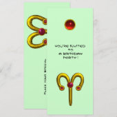 ARIES ROBIJN, helder geel groen rood Kaart (Voorkant / Achterkant)