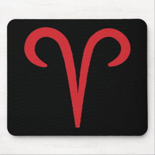 ARIËS Rode Astrologie Sterrenbeeld Maart April Ver Muismat