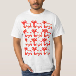 Aries Rode Omtrek Ram T-shirt – Stout Aries Energi