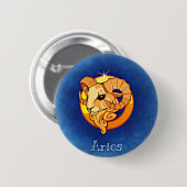 Aries Ronde Button 5,7 Cm (Voorkant /achterkant)
