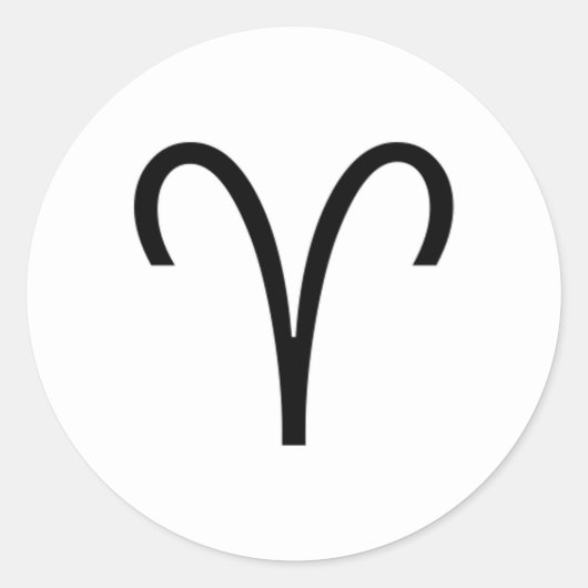 Aries Ronde Sticker (Voorkant)