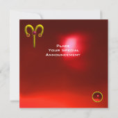 ARIES RUBY, heldergeel rood Aankondiging (Achterkant)