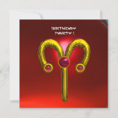 ARIES RUBY, heldergeel rood Aankondiging (Voorkant)