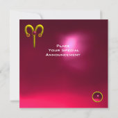 ARIES RUBY, lichtgeel rood roze Aankondiging (Achterkant)