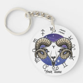 Aries & Sagittarius Custom Keychain (Voorkant)