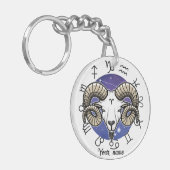 Aries & Sagittarius Custom Keychain (Voorkant Links)
