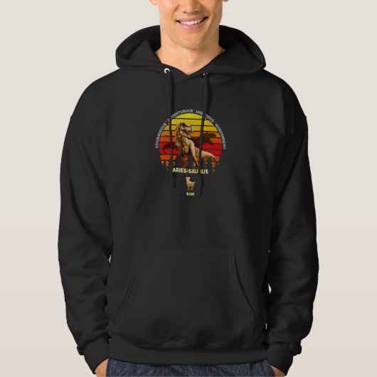Aries Saurus Zodiac Aries (mrt. 21 apr. 19) Ram Di Hoodie (Voorkant)