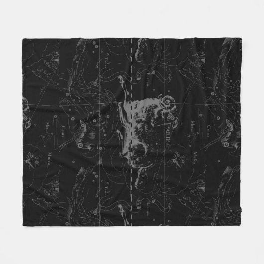  Aries Sign Constellation Hevelius 1690 Fleece Deken (Voorkant (Horizontaal))