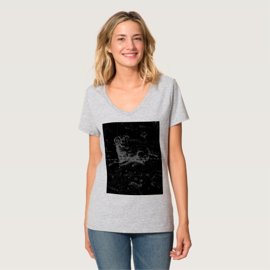 Aries Sign Constellation Hevelius circa 1690 T-shirt (Voorkant volledig)