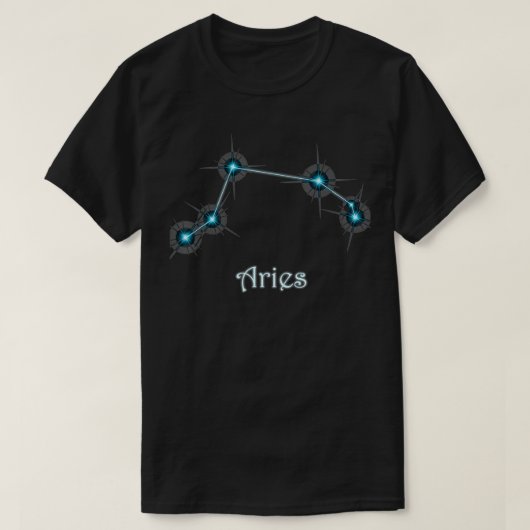 Aries Sign Zodiac Stars Constellation Horoscope Bi T-shirt (Design voorkant)