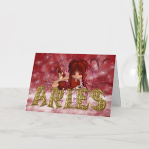 Aries Star Sign Verjaardag Kaart