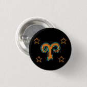 ARIES Stars Ronde Button 3,2 Cm (Voorkant /achterkant)