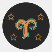 ARIES Stars Ronde Sticker (Voorkant)