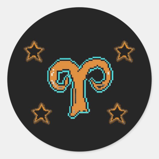 ARIES Stars Ronde Sticker (Voorkant)