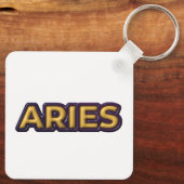 Aries Sterrenbeeld en Tekst Ontwerp Sleutelhanger (Achterkant)