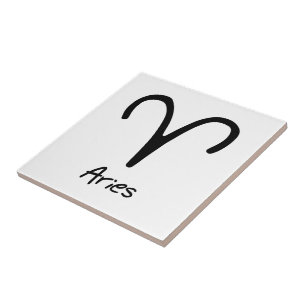 Aries sterrenbeeld op witte achtergrond tegeltje