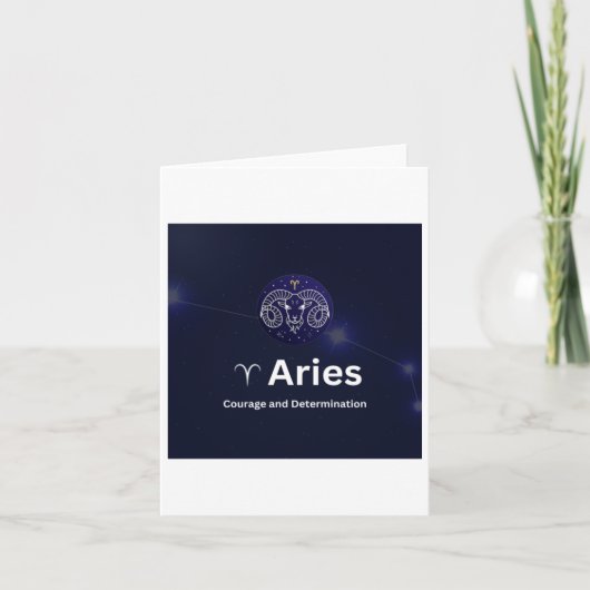 Ariës Sterrenbeeld Sticker  Kaart (Voorkant)