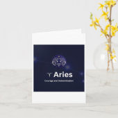 Ariës Sterrenbeeld Sticker  Kaart (Gele Bloem)