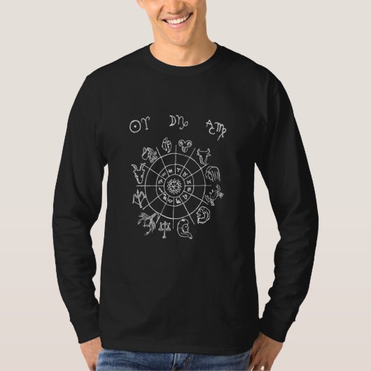 Aries Sun Capricorn Moon Virgo Rising Astrologie T-shirt (Voorkant)