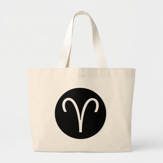 Aries-symbool Grote Tote Bag (Voorkant)