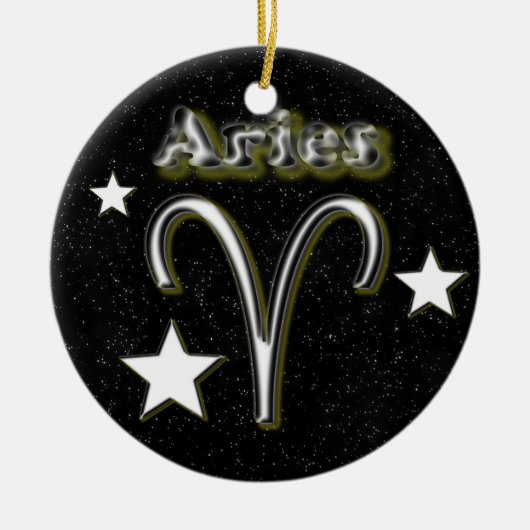 Aries-symbool Keramisch Ornament (Voorkant)