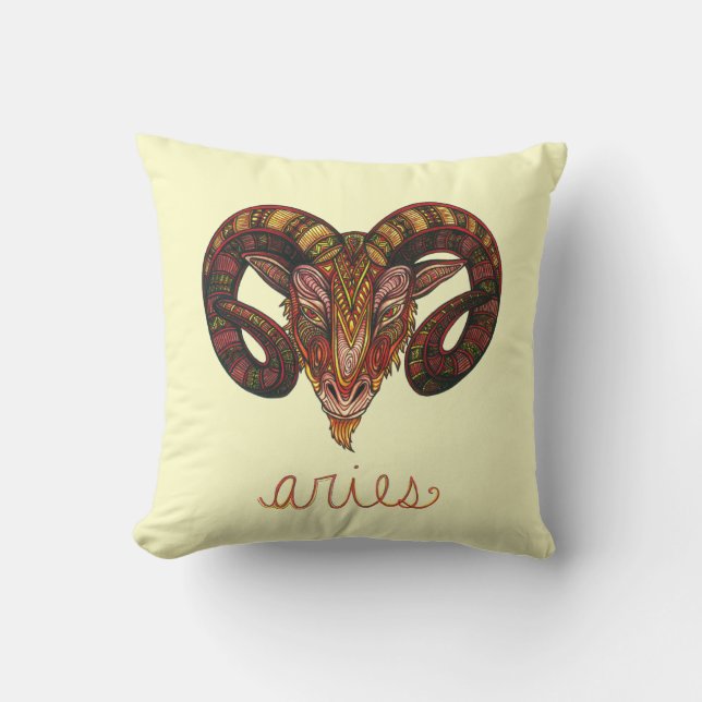 Aries-symbool Kussen (Voorkant)