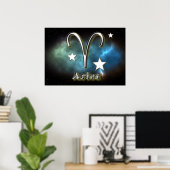 Aries-symbool Poster (Thuiskantoor)