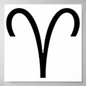 Aries Symbool Ram Zodiac Sign Poster (Voorkant)