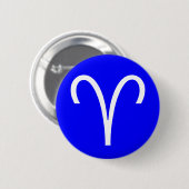 Aries-symbool Ronde Button 5,7 Cm (Voorkant /achterkant)