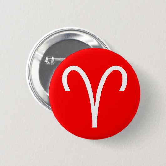 Aries-symbool Ronde Button 5,7 Cm (Voorkant /achterkant)