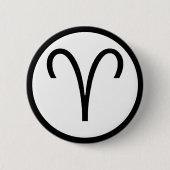 Aries-symbool Ronde Button 5,7 Cm (Voorkant)