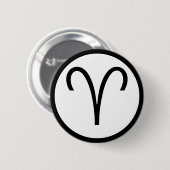 Aries-symbool Ronde Button 5,7 Cm (Voorkant /achterkant)
