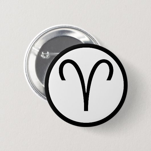 Aries-symbool Ronde Button 5,7 Cm (Voorkant /achterkant)