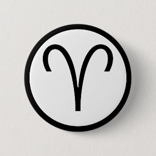 Aries-symbool Ronde Button 5,7 Cm