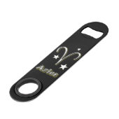 Aries-symbool Speed Flessenopener (Achterkant Gekanteld)