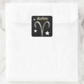 Aries-symbool Vierkante Sticker (Tas)