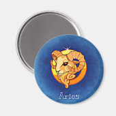 Aries, symbool voor Horoscoop, de RAM-strologie Ma Magneet (Voorkant / Achterkant)