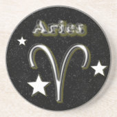 Aries-symbool Zandsteen Onderzetter (Voorkant)