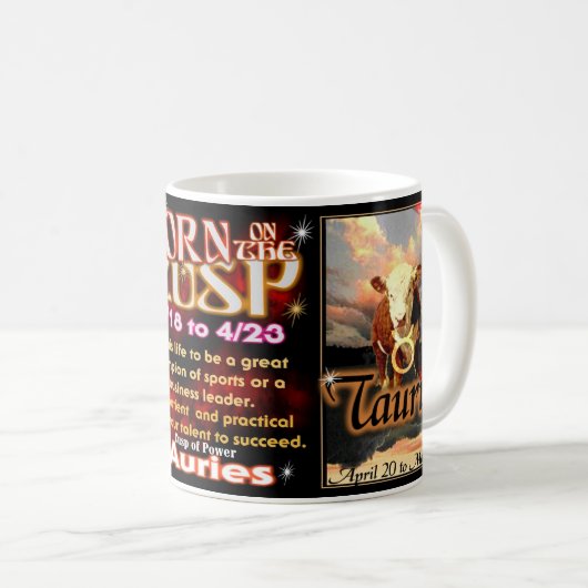 Aries Taurus cusastrologie Koffiemok (Voorkant rechts)