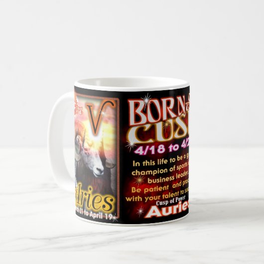 Aries Taurus cusastrologie Koffiemok (Voorkant links)