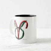 Aries Taurus Cusp Astrology Zodiac Sign Tweekleurige Koffiemok (Voorkant links)