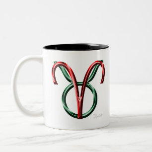 Aries Taurus Cusp Astrology Zodiac Sign Tweekleurige Koffiemok