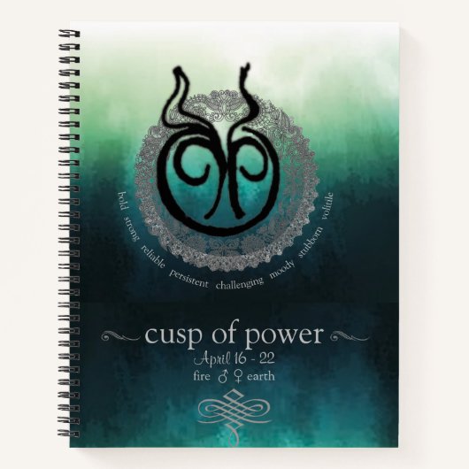 Aries-Taurus Cusp spiral notebook Notitieboek (Voorkant)