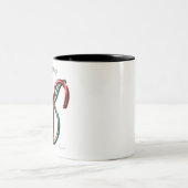 Aries Taurus op het cardiologisch logo van de usp Tweekleurige Koffiemok (Center)