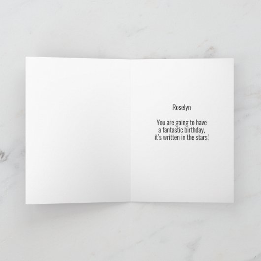 Aries the Ram Happy Birthday Gold zodialogy Kaart (Binnen)