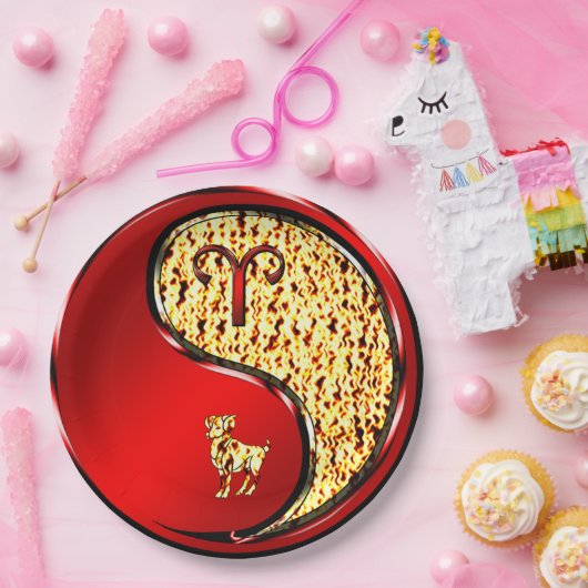 Aries the Ram Papieren Bordje (Feest)