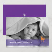 Aries the Ram Photo Birth Announcement Kaart (Voorkant / Achterkant)