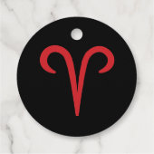 ARIES The Ram Red Astrology Zodiac Baby shower Bedankjes Labels (Achterkant)