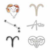 Aries the ram zodiaal astrology verjaardaggoud sticker (Voorkant)