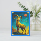Aries the Ram Zodiac Sign Briefkaart (Staand voorkant)